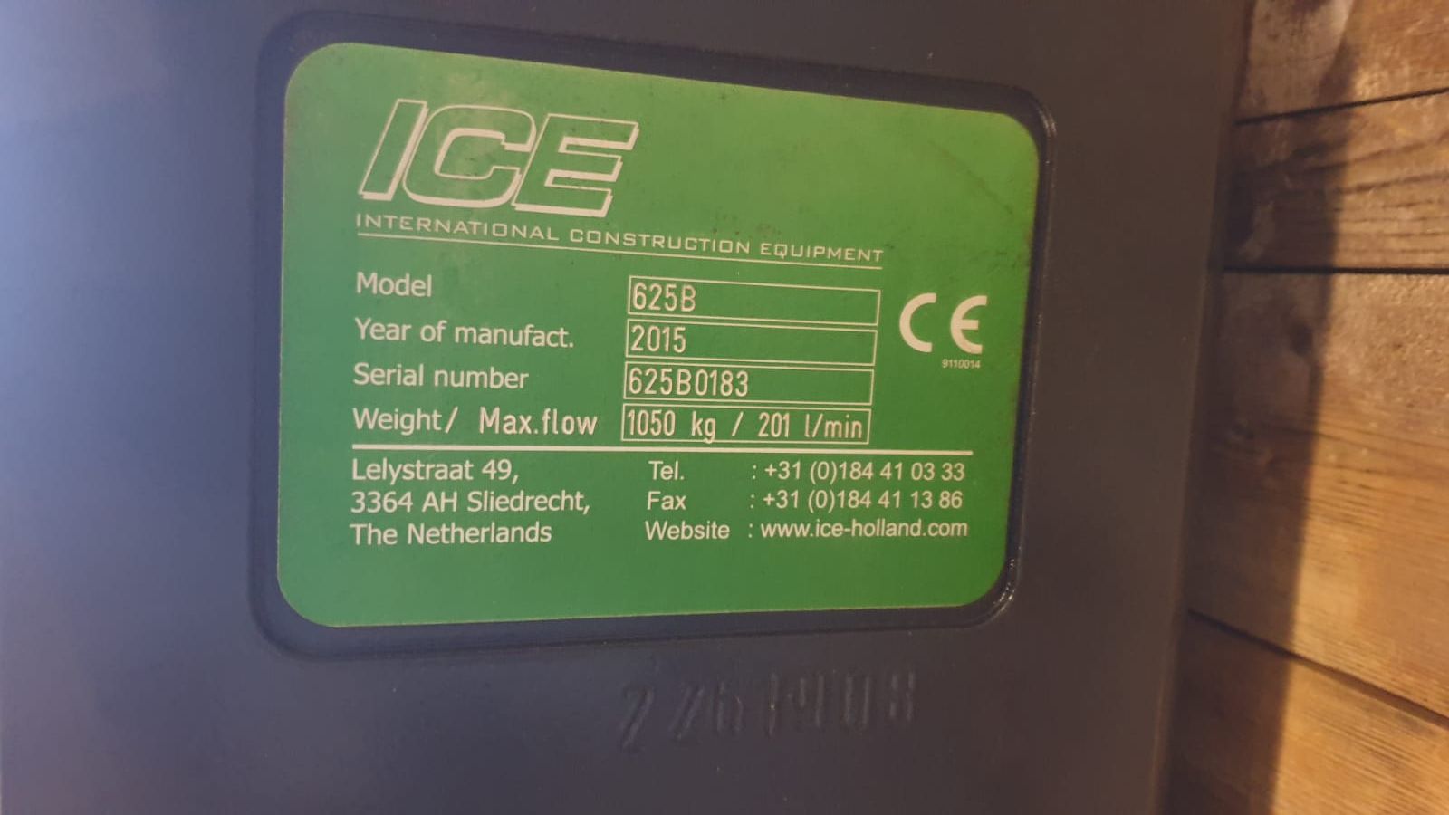 ICE 625B 60TU0455 Plate